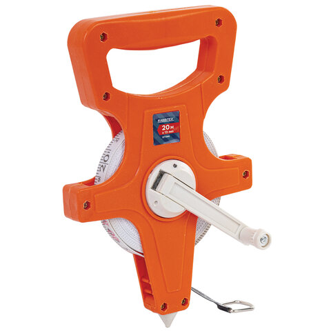 Рулетка геодезическая 20мх13мм, RABBITEX, лента фибергласс, открытый корпус, 671366