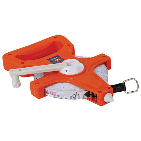 Рулетка геодезическая 30мх13мм, RABBITEX, фибергласс, открытый корпус, 671367