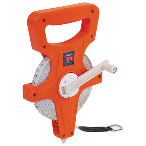 Рулетка геодезическая 30мх13мм, RABBITEX, фибергласс, открытый корпус, 671367