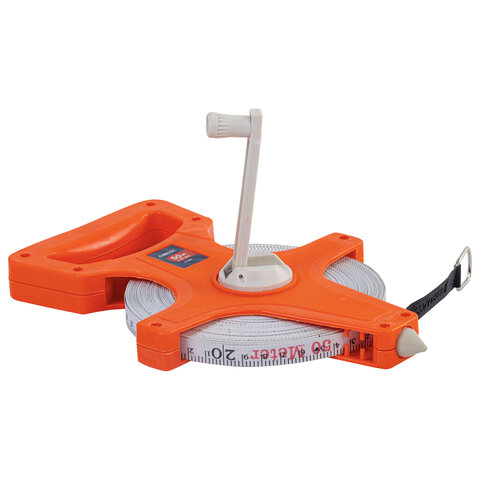 Рулетка геодезическая 50мх13мм, RABBITEX, лента фибергласс, открытый корпус, 671368