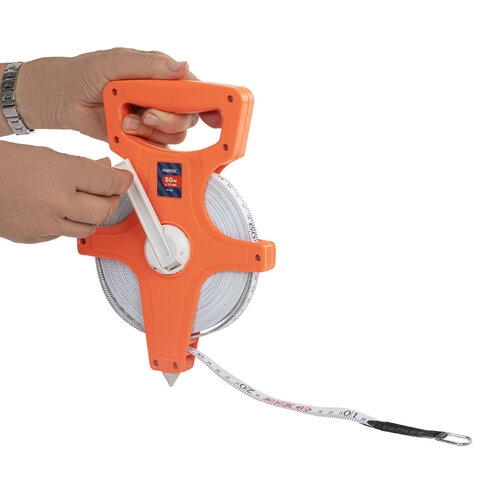 Рулетка геодезическая 50мх13мм, RABBITEX, лента фибергласс, открытый корпус, 671368