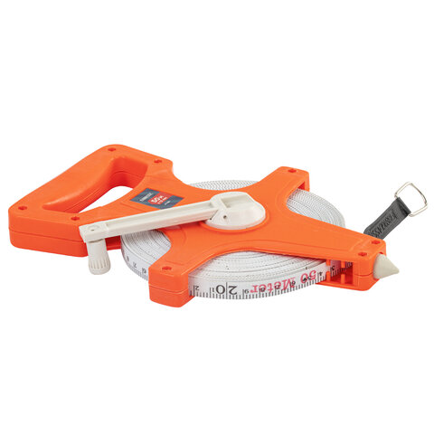 Рулетка геодезическая 50мх13мм, RABBITEX, лента фибергласс, открытый корпус, 671368