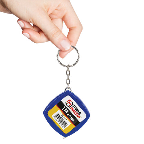 Рулетка-брелок 1,0мх6мм, пластиковый корпус, ГРАНДМАСТЕР, 671369