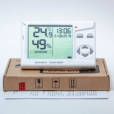 Гигрометр-термометр электронный ФАРМ-СИБ ТМФЦ-101 с поверкой РФ - фото 2