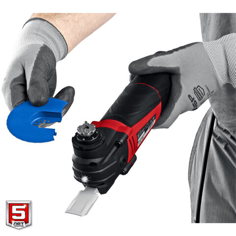 Многофункциональный инструмент (реноватор), 500 Вт, 19000 кол/мин, OQIS, набор насад ЗУБР МФИ-500 КН