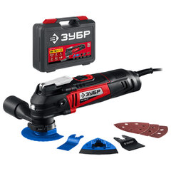 Многофункциональный инструмент (реноватор), 500 Вт, 19000 колебаний/<wbr/>мин, OQIS, набор насадок, ЗУБР МФИ-500 КН