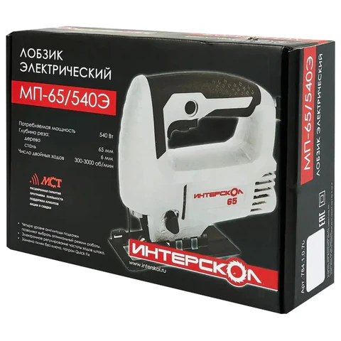 Лобзик сетевой, 540 Вт, 3000 ход/мин, глубина реза 65 мм, ИНТЕРСКОЛ МП-65/540Э, 784.1.0.70 - фото 4