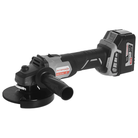 Машина шлифовальная угловая аккумуляторная, 4 Ач, 18 В, 8500 об/мин, диск 125 мм, ИНТЕРСКОЛ УШМ-125/18В, 578.4.1.70