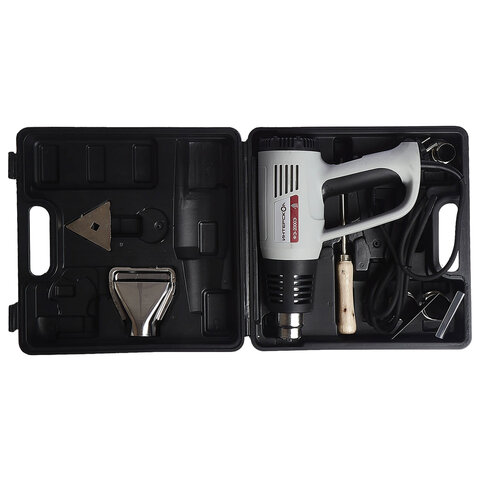 Фен технический сетевой, 2000 Вт, насадки 4 шт., рабочая температура 600 °С, расход 500 л/мин, ИНТЕРСКОЛ ФЭ-2000Э, 192.0.1.00 - фото 3