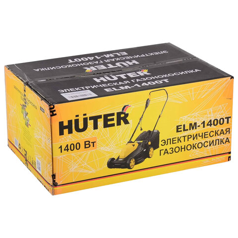 Газонокосилка сетевая HUTER ELM-1400Т, 1400 Вт, 3200 об/мин, ширина скашивания 38 см, 70/4/6 - фото 7