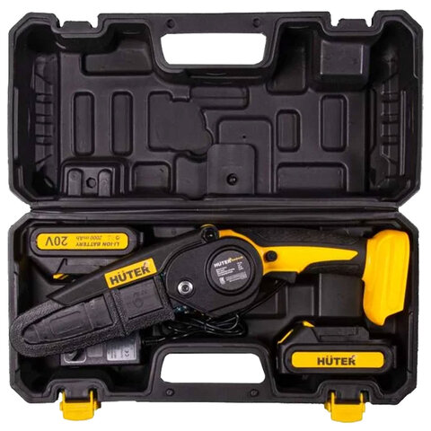 Пила цепная аккумуляторная HUTER ELS-20-Li-2К ЕА+, 20В, 150мм, Li-ion 2х2 Ач, кейс, 70/10/23 - фото 7