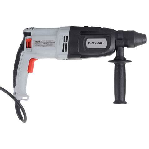 Перфоратор сетевой, 1000 Вт, 1100 об/мин, 4900 уд/мин, патрон SDS PLUS, РЕСАНТА П-32-1000К, 75/3/3 - фото 2