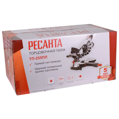 Пила торцовочная, 2200 Вт, 5000 об/мин, диск 255х30мм, РЕСАНТА ТП-255ПЛ, 75/18/1 - фото 6