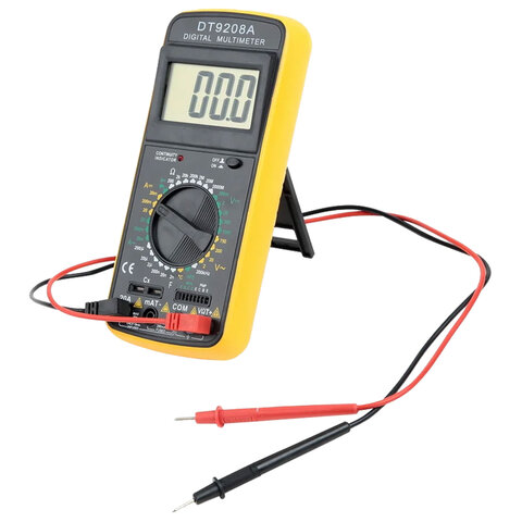 Мультиметр, цифровой ЖК дисплей, 1000В, 32 режима работы, ТЕК (РЕСАНТА) DT 9208A, 61/10/507 - фото 5