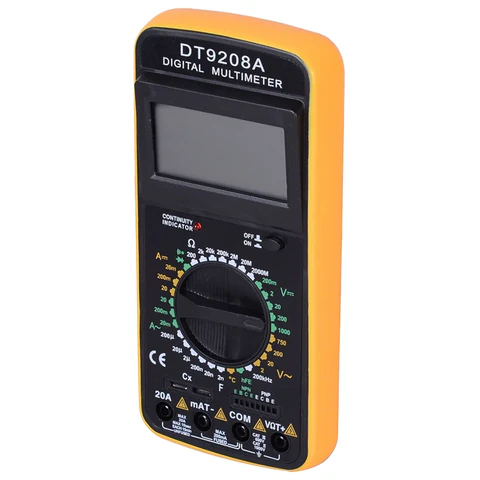 Мультиметр, цифровой ЖК дисплей, 1000В, 32 режима работы, ТЕК (РЕСАНТА) DT 9208A, 61/10/507