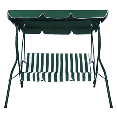 Качели садовые NOSTRESS (НОСТРЕСС) COMFORT SC-003, 3 места, Ш170хГ110хВ153 см, мягкое сиденье, зеленый/<wbr/>белый, 680051