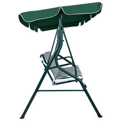 Качели садовые NOSTRESS (НОСТРЕСС) COMFORT SC-003, 3 места, Ш170хГ110хВ153 см, мягкое сиденье, зеленый/<wbr/>белый, 680051