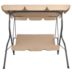 Качели садовые NOSTRESS (НОСТРЕСС) COMFORT SC-003, 3 места, Ш170хГ110хВ153 см, мягкое сиденье, бежевый, 680052