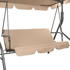 Качели садовые NOSTRESS (НОСТРЕСС) COMFORT SC-003, 3 места, Ш170хГ110хВ153 см, мягкое сиденье, бежевый, 680052