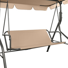 Качели садовые NOSTRESS (НОСТРЕСС) COMFORT SC-003, 3 места, Ш170хГ110хВ153 см, мягкое сиденье, бежевый, 680052