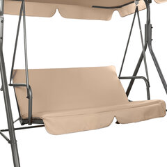 Качели садовые NOSTRESS (НОСТРЕСС) RELAX SC-001, 2 места, Ш140хГ110хВ153 см, мягкое сиденье, бежевый, 680053