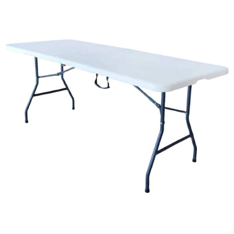 Стол складной NOSTRESS Country FT-005 (ш1800*г700*в740мм), НАГРУЗКА до 150кг, пластик белый, 680054