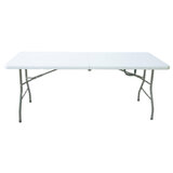 Стол складной NOSTRESS (НОСТРЕСС) "Country FT-005" (1800х700х740 мм), НАГРУЗКА до 150 кг, пластик, белый, 680054