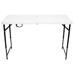 Стол складной NOSTRESS (НОСТРЕСС) &laquo;Country FT-004&raquo; (1220&times;610&times;740/<wbr/>580 мм), НАГРУЗКА до 150 кг, пластик белый, 680055