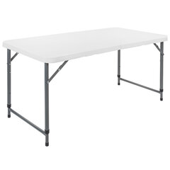 Стол складной NOSTRESS (НОСТРЕСС) "Country FT-004" (1220х610х740/580 мм), НАГРУЗКА до 150 кг, пластик белый, 680055