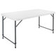 Стол складной NOSTRESS (НОСТРЕСС) "Country FT-004" (1220х610х740/580 мм), НАГРУЗКА до 150 кг, пластик белый, 680055