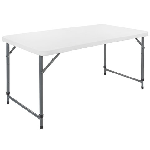Стол складной NOSTRESS Country FT-004 (ш1220*г610*в740/580мм) НАГРУЗКА до 150кг,пластик белый,680055