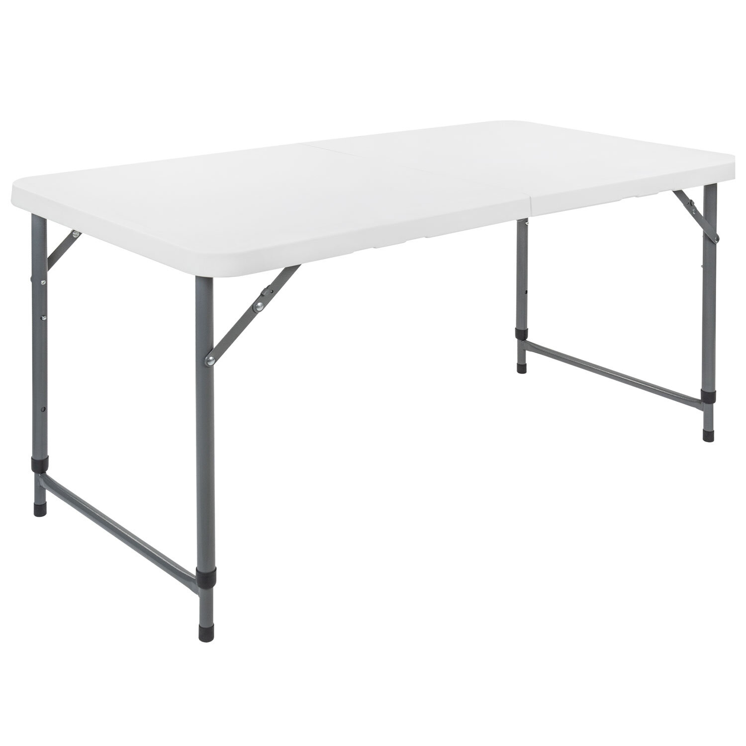 Стол складной NOSTRESS (НОСТРЕСС) "Country FT-004" (1220х610х740/580 мм), НАГРУЗКА до 150 кг, пластик белый, 680055