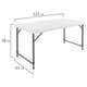 Стол складной NOSTRESS (НОСТРЕСС) "Country FT-004" (1220х610х740/580 мм), НАГРУЗКА до 150 кг, пластик белый, 680055