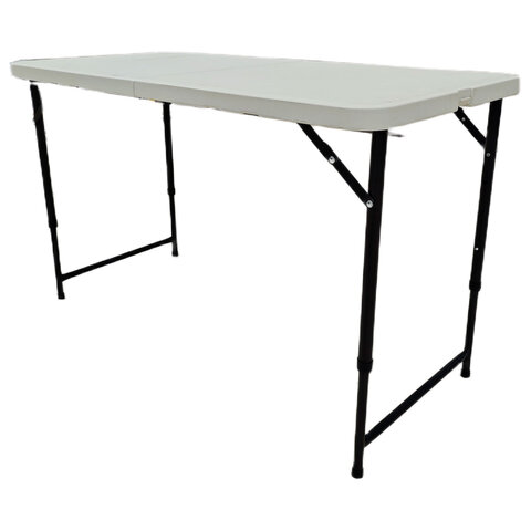 Стол складной NOSTRESS Country FT-004 (ш1220*г610*в740/580мм) НАГРУЗКА до 150кг,пластик белый,680055