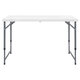 Стол складной NOSTRESS (НОСТРЕСС) "Country FT-004" (1220х610х740/580 мм), НАГРУЗКА до 150 кг, пластик белый, 680055