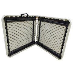 Стол складной NOSTRESS (НОСТРЕСС) &laquo;Country FT-004&raquo; (1220&times;610&times;740/<wbr/>580 мм), НАГРУЗКА до 150 кг, пластик белый, 680055