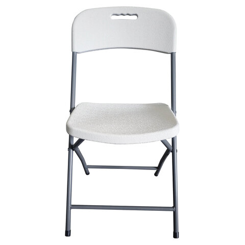 Стул складной NOSTRESS Country FC-003, усиленный каркас, НАГРУЗКА до 150кг,пластик HDPE белый,680056