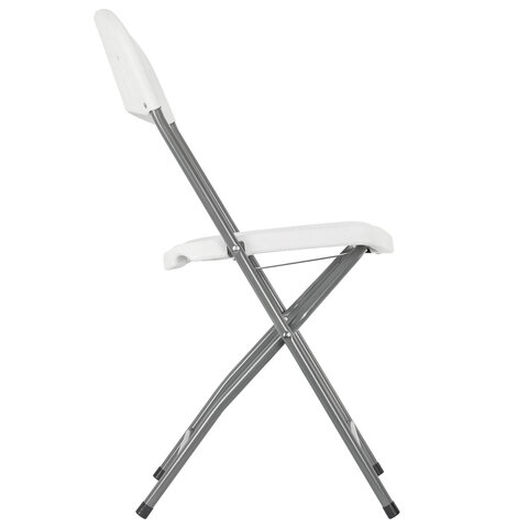 Стул складной NOSTRESS Country FC-003, усиленный каркас, НАГРУЗКА до 150кг,пластик HDPE белый,680056