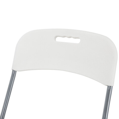 Стул складной NOSTRESS Country FC-003, усиленный каркас, НАГРУЗКА до 150кг,пластик HDPE белый,680056