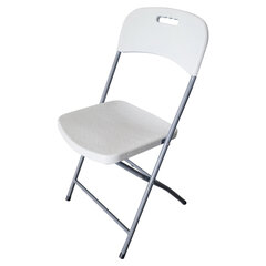 Стул складной NOSTRESS (НОСТРЕСС) "Country FC-003", усиленный каркас, НАГРУЗКА до 150 кг, пластик HDPE, белый, 680056