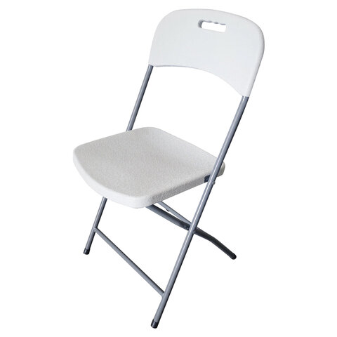 Стул складной NOSTRESS Country FC-003, усиленный каркас, НАГРУЗКА до 150кг,пластик HDPE белый,680056