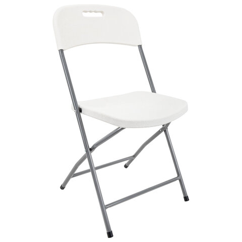Стул складной NOSTRESS Country FC-003, усиленный каркас, НАГРУЗКА до 150кг,пластик HDPE белый,680056