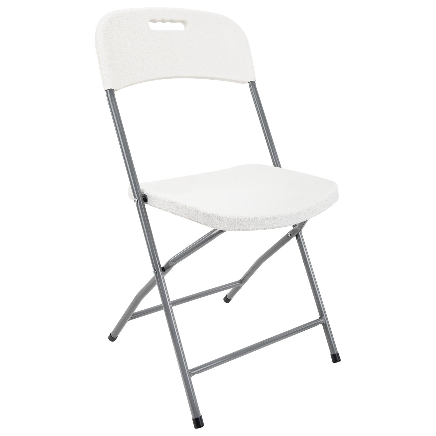 Стул складной NOSTRESS (НОСТРЕСС) "Country FC-003", усиленный каркас, НАГРУЗКА до 150 кг, пластик HDPE, белый, 680056