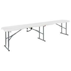 Скамья складная NOSTRESS (НОСТРЕСС) "Country FB-005" (1800х280х435 мм), пластик HDPE, белая, 680058