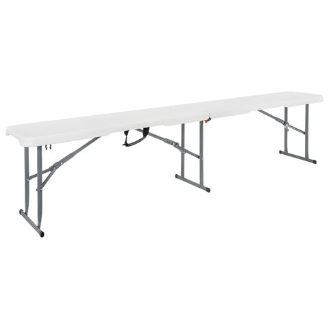 Скамья складная NOSTRESS Country FB-005 (ш1800*г280*в435мм), пластик HDPE белый, 680058