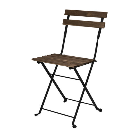 Комплект складной мебели (стол и 2 стула) NOSTRESS Woodstock FS-003A, металл черный, акация, 680060