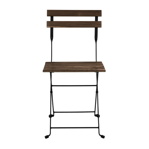 Комплект складной мебели (стол и 2 стула) NOSTRESS Woodstock FS-003A, металл черный, акация, 680060