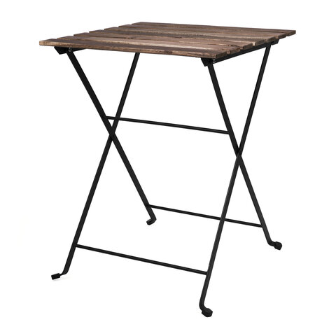 Комплект складной мебели (стол и 2 стула) NOSTRESS Woodstock FS-003A, металл черный, акация, 680060