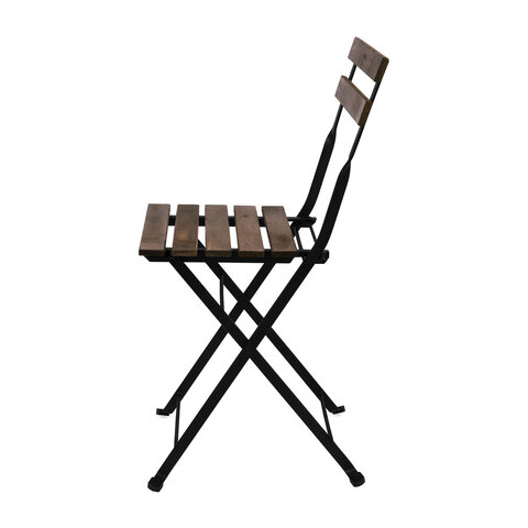 Комплект складной мебели (стол и 2 стула) NOSTRESS Woodstock FS-003A, металл черный, акация, 680060