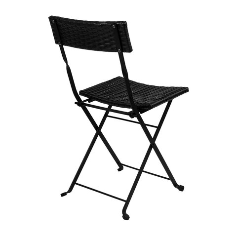 Комплект складной мебели (стол и 2 стула) NOSTRESS Wicker FS-020, металл черный, иск.ротанг, 680061